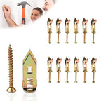 Self-Drilling Wall Anchor Screws Set, 400 Pieces, 4 Sizes, No-Drill Installation Kit with Zinc Plated Steel Dry Wall Screws no Drilling Required, Easy to Install (200)