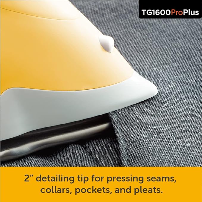 oliso TG1600 ProPlus Smart Iron with Auto-Lift – 1800 Watt Steam Iron for Clothes, Sewing, Quilting & Crafting – Diamond Ceramic-Flow Soleplate, Butterscotch