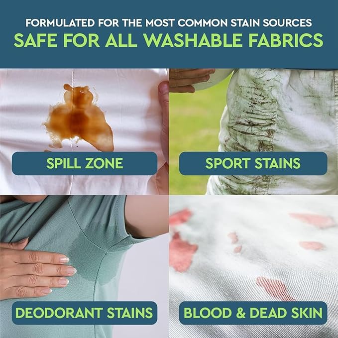 Puracy Stain Remover Cleaning Spray Refill - Enzyme-Powered Stain Remover Spray As Seen on TikTok, Natural Travel Spot Removal for Clothes (Unscented, 48 fl oz)