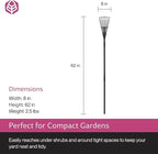 Yard Butler World’s Greatest Shrub Rake | Heavy Duty All Steel Rake with Ergonomic Garden Claw, 20 Free-Floating Tines & Long Metal Handle – Lawn, Yard, Bed, Landscape for Leaves, Grass & Debris, 8"