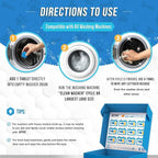 ACTIVE Washing Machine Cleaner for Pet Owners Enzymatic Deep Clean Descaler for Cat & Dog Hair, Urine, Odor, Residue, 24 Septic-Safe Tablets for Top Load, Front Loader, HE Washer Tub - 1 Year Supply