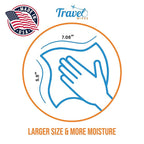 Hand Sanitizing Travel Wipes – 15ct Individually Wrapped | Fragrance-Free, Moisturizing, 70% Isopropyl Alcohol Wipes | Travel, Home, Office, Daily Use | Made in USA