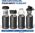 Frost Buddy Universal Can Cooler - Fits all - Stainless Steel Can Cooler for 12 oz & 16 oz Regular or Slim Cans & Bottles - Stainless Steel (Real Tree Max7)