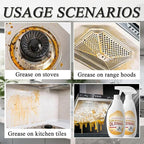 Heavy Duty Degreaser,New Upgrade Kitchen Heavy Duty Cleaner Spray Portable Degreasing Spray, All-Purpose Kitchen Pots and Pan Cleaner for Appliances Countertops Range Hoods (2, White)