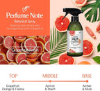 PIGEON Fabric Refresher, Grapefruit & Peach, Odor Eliminator for Home, Couch Spray Deodorizer, Fabric Refresher Spray for Furniture, Bed, Clothing, Curtains, Grapefruit Fresh – Pack of 3