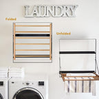 TOMACE Wall Mounted Clothes Drying Rack Laundry Drying Rack Collapsible