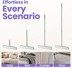 14.17" Extra Large Lint Rollers for Pet Hair, DELOMO Sticky Rollers for Floor with 3 Extendable Handle & 4 Refills (200 Sheets), Long Handle Sticky Mop for Cleaning Carpets, Couch, Furniture, Cars