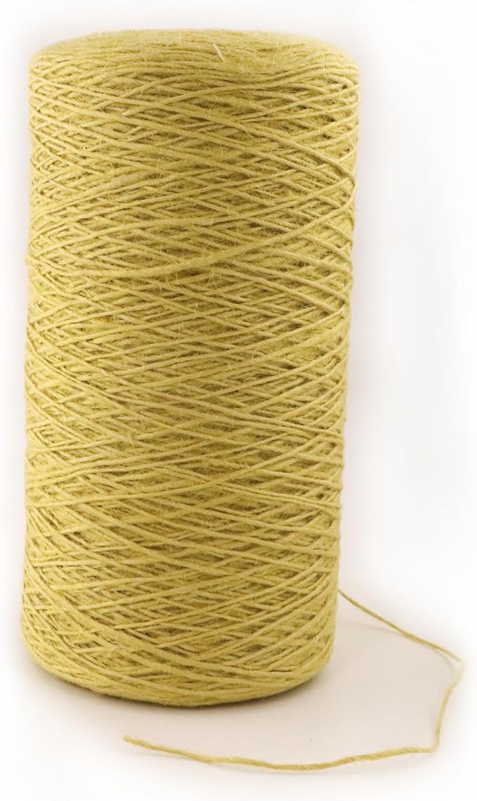 1mm x 1000 Feet Yellow Jute Rope, Twine for Gardening Tomato Climbing Plant Tie Floristry Crafts Gift Wrapping Packing Decor