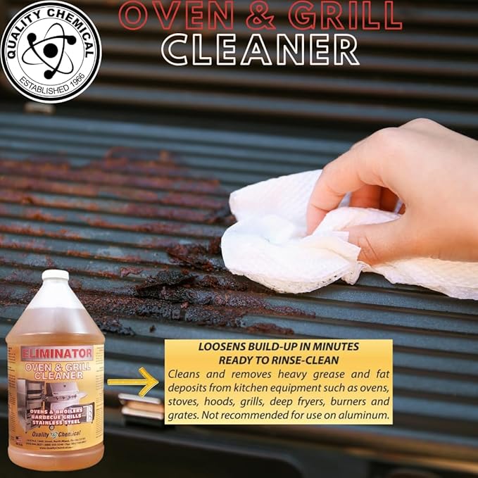 Quality Chemical Oven Cleaner & Grill Cleaner - Heavy-Duty/Fast Acting & Easy to Use/Degreaser/Heavy Duty Oven Cleaner/Best Oven Cleaner/Made in USA - 1 Gallon Combo