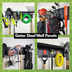 GATOR MAGNETICS MIDI 2.5 & 4" Open Hooks, 25 lb Heavy Duty Magnetic Hooks for Steel Surfaces, Patented Easy-Release, Non-Slip Grip – Storage & Organization, Garage, Shed, Home, Cleaning Tools -4 Pack