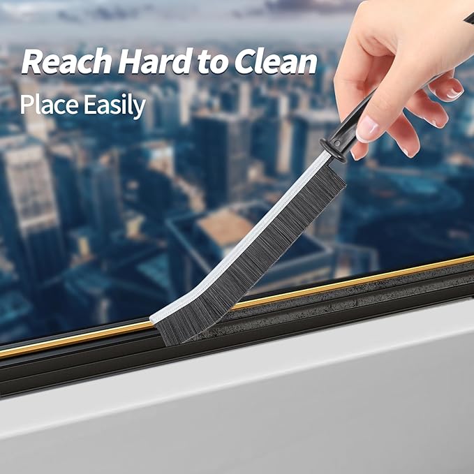 5Pcs Hard Bristle Crevice Cleaning Brush, Multifunctional Grout Cleaner Brush, Thin Gap Cleaning Brush Set, Small Cleaning Tools for Household Use, Kitchen, Bathroom, Toilet, Window Track,Tight Space