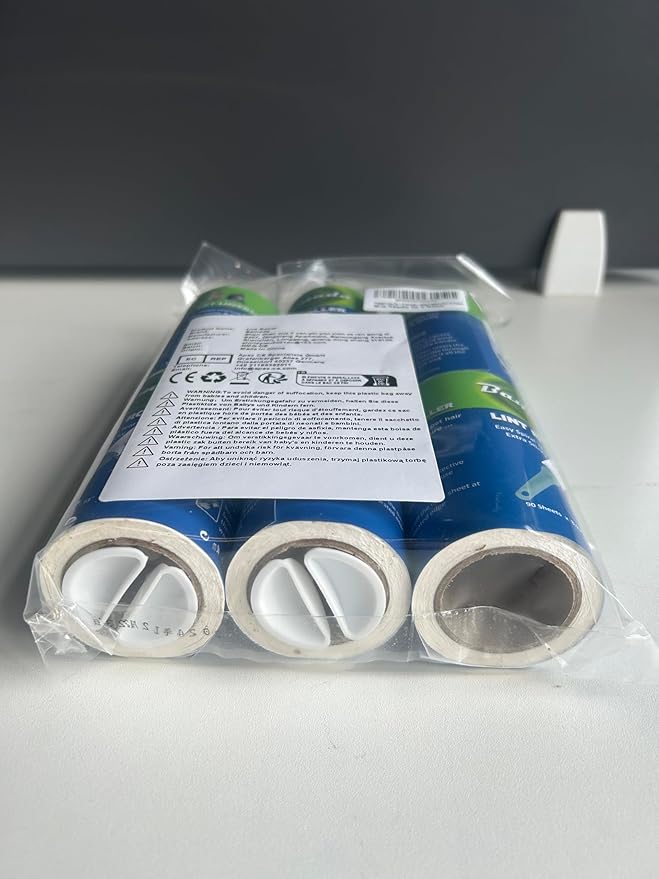 Sticky Lint Roller for Pet Hair: Lint Remover for Dog Cat Hair Mega Value Set 540 Sheets 2 Handles+6 Rollers Fur Removal for Clothes Couch Furniture