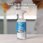 Natural Glass Cleaner - Removes Dirt & Debris for Sparkling Clean Windows & Glass Surfaces at Home, Office & Garage, Includes: 1 Refillable Empty Bottle (16oz) & 2 Refills (3oz ea)