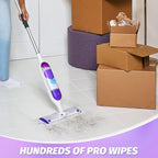 Disposable Power Mop Pads Refills for Swiffer PowerMop，Multi-Surface Mopping Pad Refills for Floor Cleaning (White & Purple, 30 Pack)