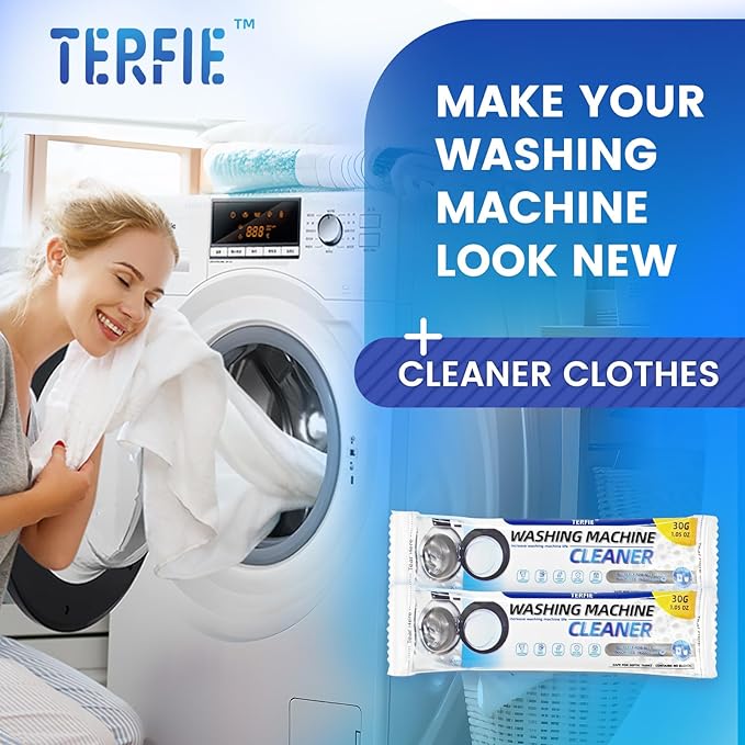 Washing Machine Cleaner Powder - 24 Month Supply, Deep Clean Descaler & Odor Eliminator, Eco-Friendly Formula for All Machines (24 Pack)