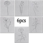 6 - Pack Swedish Kitchen Dish Cloths - Reusable Paper Towels for Counters & Dishes - Eco Friendly Cellulose Sponge Cloth - Assorted (Grey Flower)