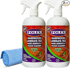 FOLEX Hardwood, Laminate, Tile, Hard Surface & Floor Cleaner with Reusable Cleaning Cloth, Fresh Almond Scent, Residue and Streak Free - 2 Pack