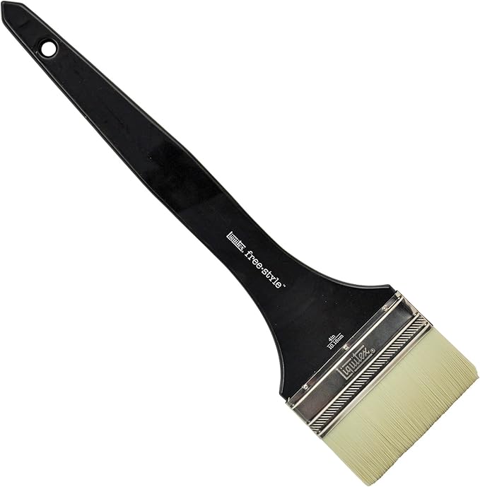 Liquitex Large Scale Broad Flat/Varnish Brush, Long Handle, 4"