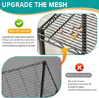 SINGAYE 5 Tier Shelf Wire Shelving Adjustable Storage Shelves Rack Standing Units for Kitchen Closet Laundry Bathroom Organizers Metal Pantry Narrow Mesh Gaps 10" D x 16" W x 55" H Black