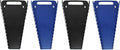 JSP Manufacturing 15-Tool Gripper Wrench Organizer Tray Kit - 2 Plastic Portable Gripper Tray Holders… (4 Piece Kit, Black & Blue)