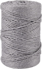 Vivifying 3mm Gray Twine, 328 Feet Strong Jute Rope for Garden, Wrapping, Crafts, Bundling and Decoration