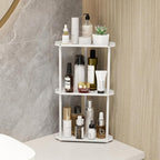 Jesginboo 3 Tier Bathroom Counter Organizer, Vanity Organizer Corner Shelf, Skincare, Makeup Countertop Organizers, Kitchen, Bathroom Counter Storage, White