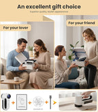 Rechargeable Fabric Shaver | 3-Speed Electric Lint Remover | 6 Blades High Eliminates Fuzz & Pilling | with LED Display & Type-C Fast Charging Port | Lint Shaver for Clothes & Furniture - White