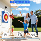 ZoLLa Axe Throwing Game for Backyard-with 4 Plastic Axes & 4 Throwing Stars,Outdoor Games for Kids and Family,Yard Games