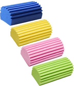 Damp Clean Duster Sponge 4 Pack Household Cleaning Sponges Reusable Dusting Sponge for Brushing Blind Glass Vents Window Mirrors Baseboards