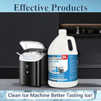 Ice Machine Cleaner Maker Descaler - Nickel Safe Descaler, Ice Maker Cleaner Compatible with Whirlpool, Scotsman, KitchenAid, Affresh, Hoshizaki, GE Opal Cleaning Kit, (1Gallon, 33 Uses)