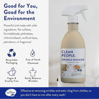 Clean People Wrinkle Reducer Spray - Clean Ingredients - Non-Toxic Formula - Removes Wrinkles, Static, and Odors - Unscented - Fabric Safe - 16oz…