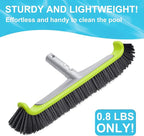 Sepetrel Pool Brush Head for Cleaning Walls,Heavy Duty Inground/Above Ground Swimming Pool Scrub Brushes with Premium Strong Bristle & Reinforced Aluminium Back