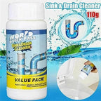 Curiovas Drain Cleaner, Wild World Tornado Sink and Drain Cleaner, DrainClog Remover Tool, Power Foam Unclogging Cleaner Powerful Pipeline Dredging Agent for Kitchen & Bathroom (3PCS)