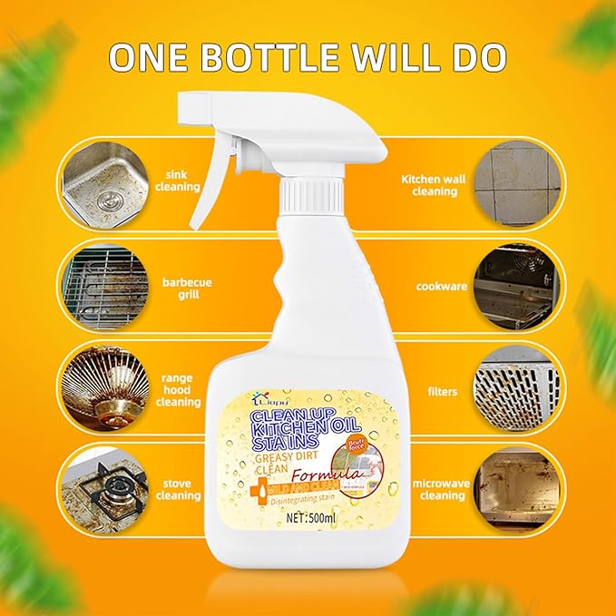 Liapu All Purpose Cleaner, Remove Stains Cleaning Spray, Kitchen Cleaner Spray, Heavy Duty Multi Purpose Degreaser Cleaner Spray Removes Grease, Grime, And Stains On Microwave & Oven & Stove Top