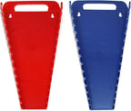 15-Tool Gripper Wrench Organizer Tray Kit - 2 Plastic Portable Gripper Tray Holders… (2 Piece Kit, Red & Blue)