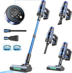 V25 Cordless Vacuum Cleaner, 680W 60Kpa Powerful Stick Vacuum with Dust Sensor, Digital Display, 4000mAh Rechargeable Battery up to 60Mins, Versatile for Pet Hair, Floor, Carpet