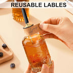 gegewawa Glass Coffee Syrup Dispenser Bottles Set 2 Pack 7 OZ, Simple Syrup Bottles with Metal Pour Spout, Syrup Dispenser for Coffee Bar Accessories for Maple Honey Syrup Oil and Sauces