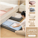 90L Under Bed Storage Containers, Closet Organizers and Storage Bins, Foldable Underbed Storage Bags for Blanket, Clothing, Comforter, Sweaters, Pillows, Linen Sheets, Wrapping Paper, Gray