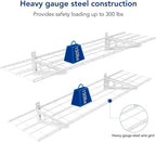 FLEXIMOUNTS 2-Pack 1x4ft 12-inch-by-48-inch Wall Shelf Garage Storage Rack Wall Mounted Floating Shelves, 450 lbs Load Capacity, White