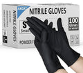 akgk Nitrile Gloves, 100 Pcs Disposable Black Nitrile Gloves Small, Cleaning Gloves for Cooking, Household & More, Powder-Free, Latex-Free