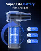 RapAir Compressed Air Duster -150000RPM Super Power 3-Gear Cordless Electric Air Duster with LED Light, Fast Charging Rechargeable Air Blower for Computer, Keyboard, Car, Outdoor and Home