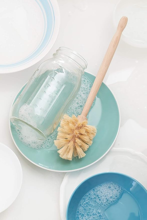 Fox Run Kitchen Brush, Natural Horsehair Fiber Bottle and Tumbler Brush, 12"