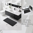 Yimobra Large Bath Mat 36"x24", Super Soft Quick Dry Memory Foam Bathroom Rug, Water Absorbent, Non Slip Backing Machine Washable for Tub Shower, Thick Comfort Support, Black