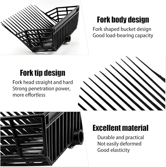 Pitch Fork Replacement Head, Metal Manure Fork for Horse, Pitchfork Head with Angled Tines for Horse Stall Poop Picking up