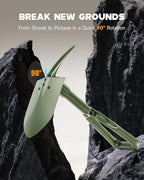 DARTMOOR Camping Shovel, 24" Larger Folding Shovel with Saw Edge, Portable Outdoor Survival Snow Shovel for Off Road Camping Hiking Digging Backpacking, Car Emergency, Entrenching Tool, Green