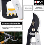STEELHEAD Heavy-Duty 27-40" Adjustable Gear-Bypass Limb & Branch Lopper, Telescoping Extendable Handles, Ratcheting, Cuts Up to 1-3/4”, Secateurs, Shock-Absorbing, Effort-Saving, USA-Based Support