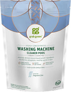 Grab Green Washing Machine Cleaner, 5 Count, Fragrance Free, Mineral Based Removes Deposits and Odors, Naturally Cleans