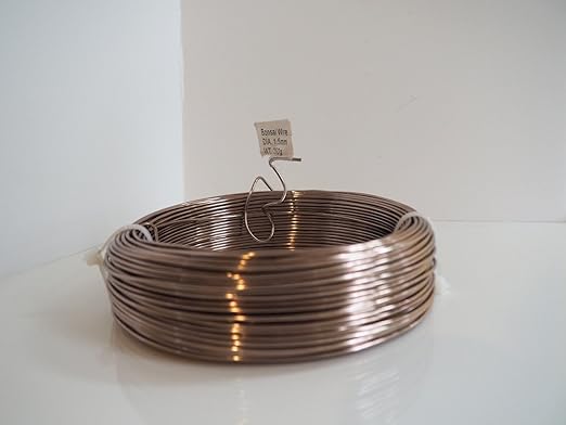Anodized Aluminum 1.5mm Bonsai Training Wire 250g Large Roll (170 feet) - Choose Your Size and Color (1.5mm, Brown)