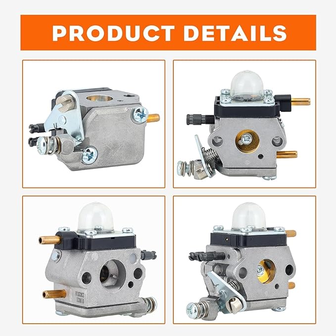Hipa C1U-K54A Carburetor for Mantis Tiller 7225 7222M 7222 7222E 7230 7920 2-Cycle Cultivator Echo HC1500 HC-1500 TC-210 TC210 Tiller