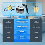 Steam Cleaner, 3-Level Adjustable Handle, 2500W Steam Cleaner for Home, 15s Heat-Up, Portable Steamer for Cleaning Car, 47.04oz Tank, 16 Pcs Accessories for Dirt, Grout, Couch, Furniture, Grease,Tile